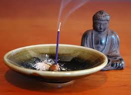 burn incense in incense holder for safe