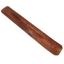 Plain wooden incense holder ash catcher for incense sticks