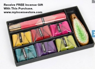 Birthday Gift Set Present Rainbow Incense Sticks Cones & Holder Christmas 