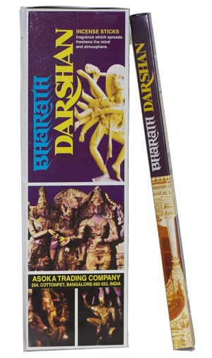 Details about   Genuine Bharath Darshan Incense Sticks 25 gms X 6 Packs = 150 gms 