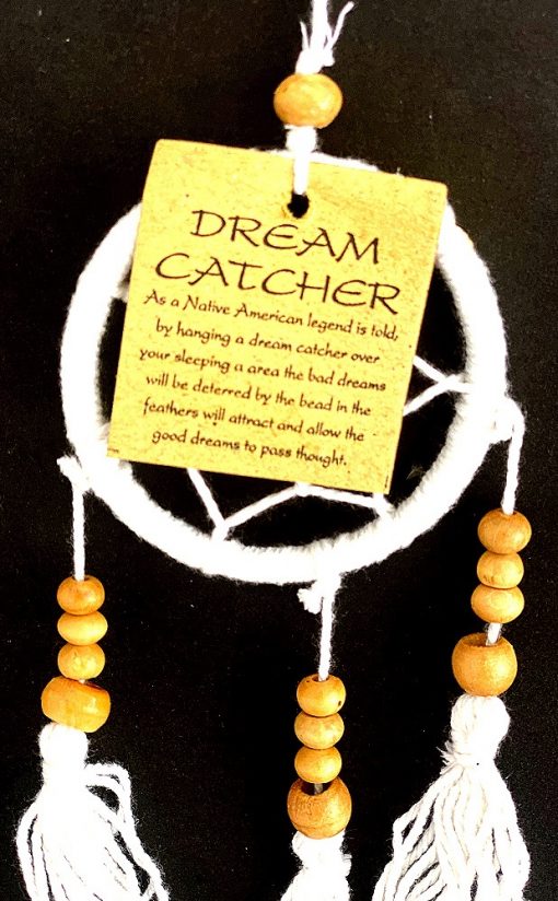 dream catcher white good dreams 12cm 1a