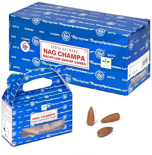 Satya Sai Nag Champa Super Hit Rose Sandal Incense Cone Lot 4 Boxes = 48 Cones 