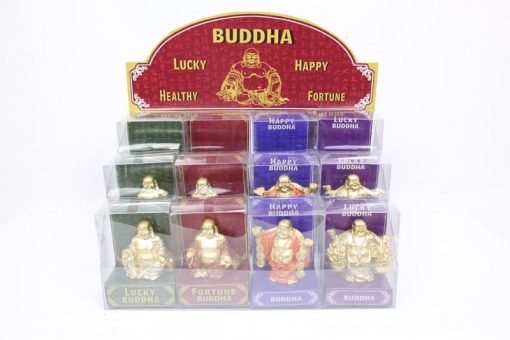 9CM SET OF 4 LUCKY BUDDHA FIGURINES