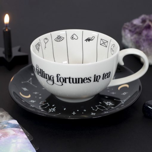 LARGE FORTUNE TELLING CERAMIC TEACUP with Gift Box