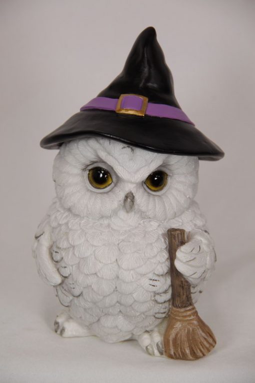 17CM OWL WITCHES WITH BROOMSTICKS 2 Colors