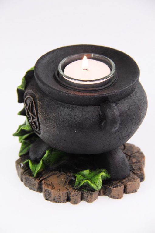 WITCHES CAULDRON TEALIGHT CANDLE HOLDER